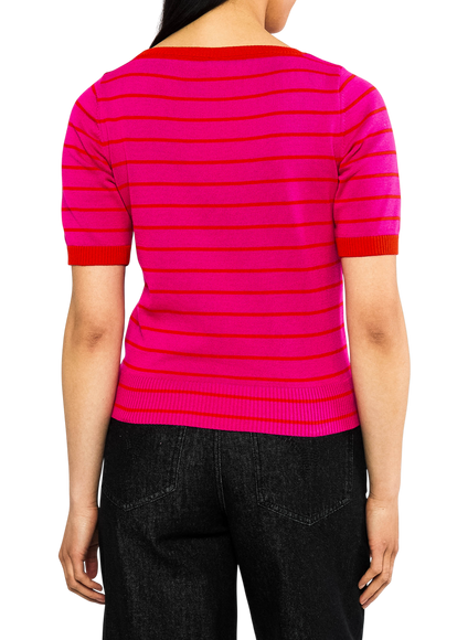 pretty preppy, pink picnic parade stripe