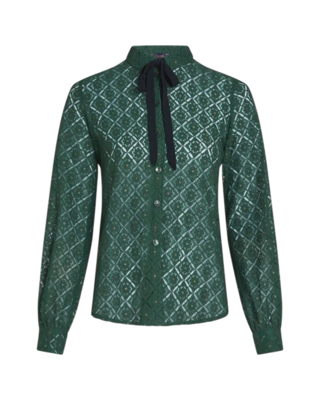 Maisie Blouse Artiste Lace, Amazon Green
