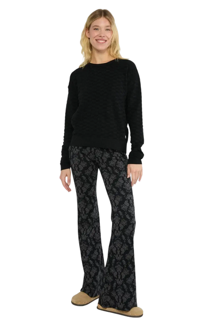BLUTSGESCHWISTER broek On a Winters Day Flared princess tapestry black