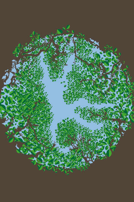 Okimono shirt Forest Jump, dark earth