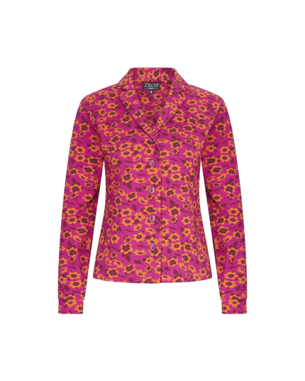 Blouse Long Sleeve", Flower Bed Raspberry