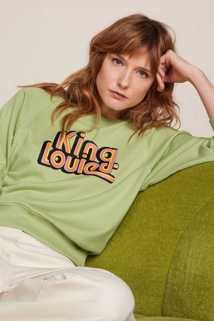King Louie Febe Sweater Peachy Margarita Green