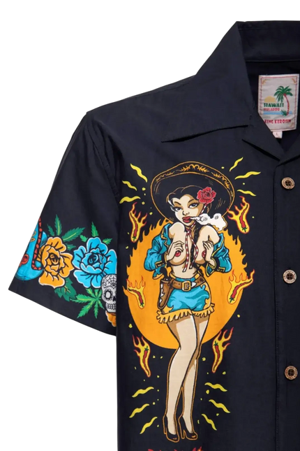Hawaii Shirt Acapulco Gold Black
