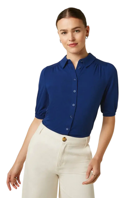 KING LOUIE Carina Blouse Tulum Ponderosa Mazarine