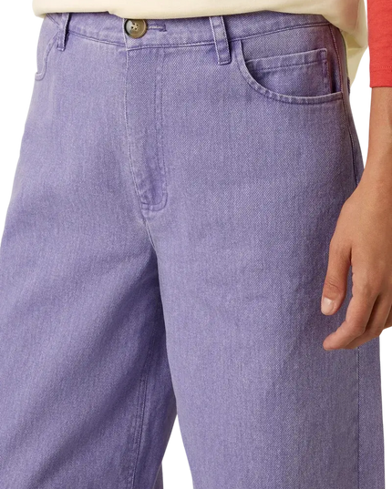 Calça Peppa Denim Colorido Lilás Transparente