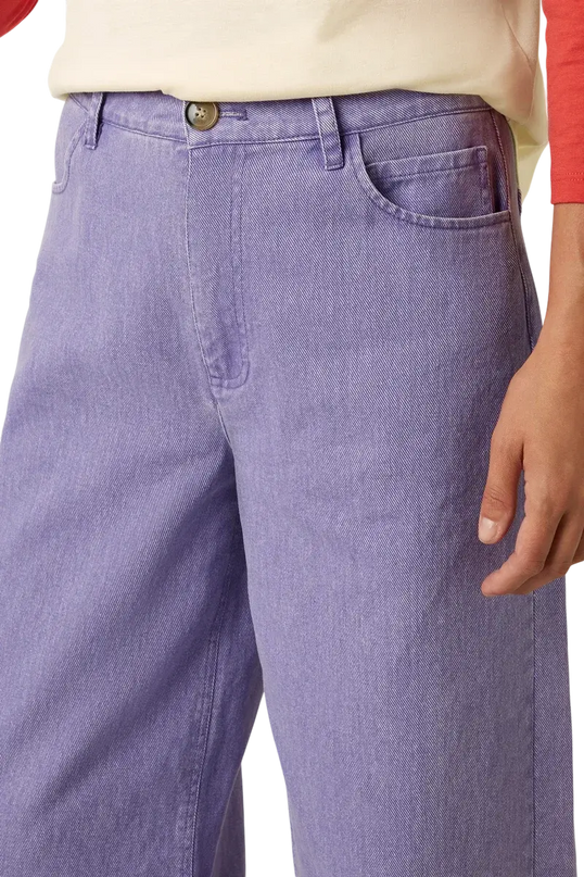 Calça Peppa Denim Colorido Lilás Transparente