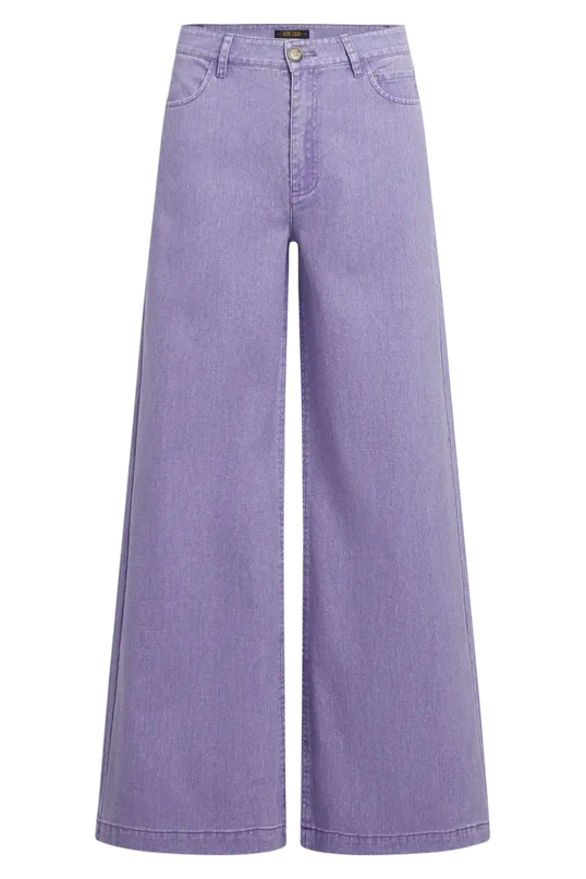 Calça Peppa Denim Colorido Lilás Transparente