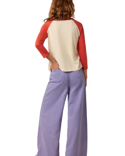 Calça Peppa Denim Colorido Lilás Transparente