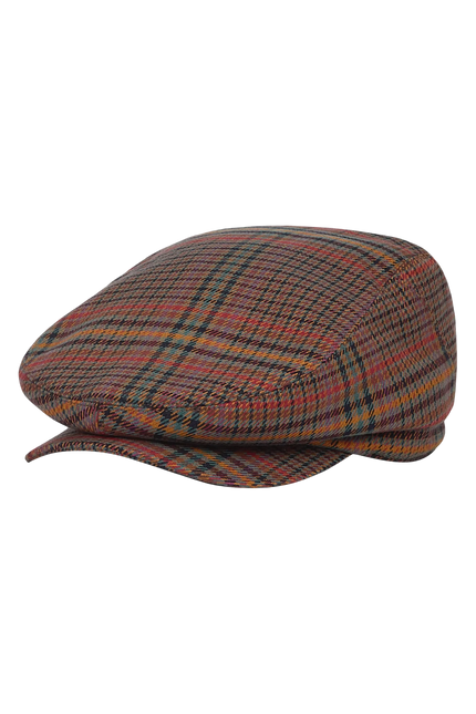 KING LOUIE PEAKY CAP ART CHECK, UMBRE