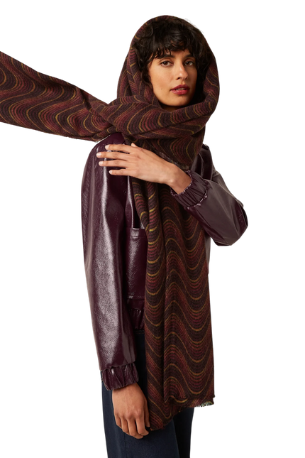 KING LOUIE JEFFERSON SCARF, BITTER CHOCOLATE