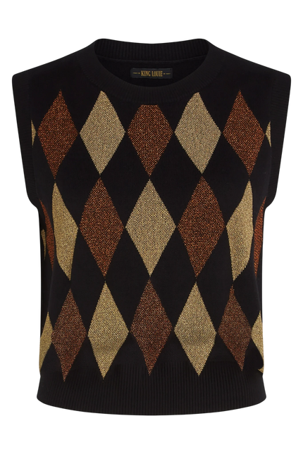 KING LOUIE BOXY SPENCER GYM, BLACK