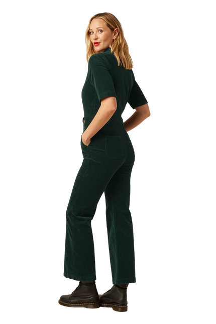 KING LOUIE GARBO JUMPSUIT CORDUROY, PINE GREEN
