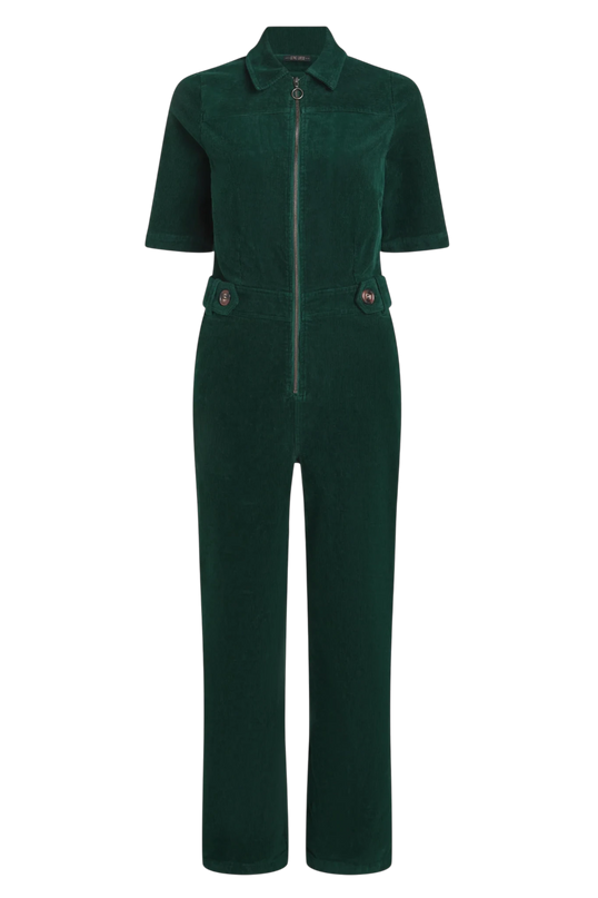 KING LOUIE GARBO JUMPSUIT CORDUROY, PINE GREEN