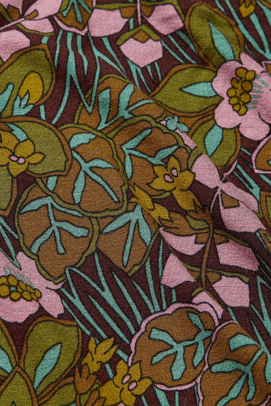 King Louie Carina Blouse Sierra, bitter chocolate