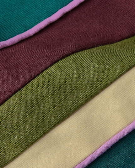 King Louie Colorblock Coljack daytona sweat, spruced green