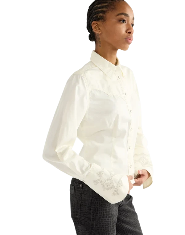 WRANGLER BLOUSE BELL WESTERN SLIM EGRET