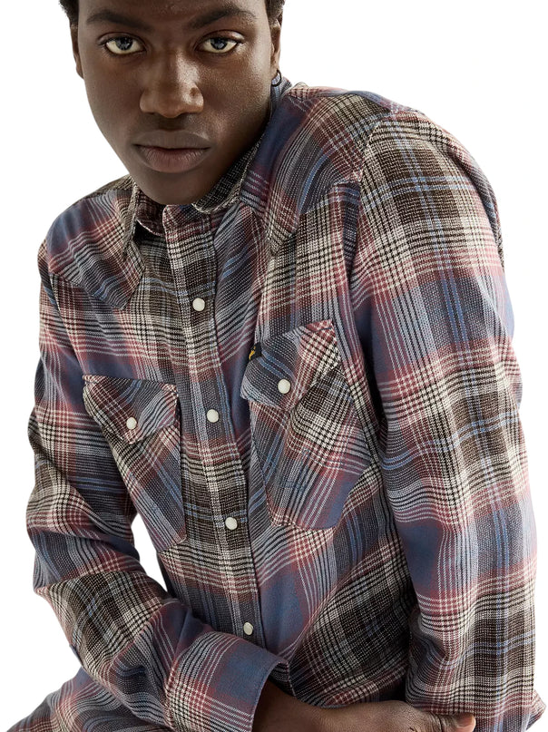 WRANGLER REGULAR WESTERN SHIRT, SOFT BROWN