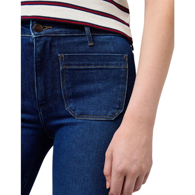 WRANGLER FLARE JEANS, DARK WASH