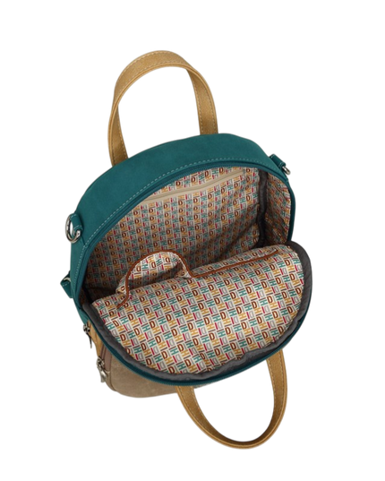 Eggy – Beige/Peach/Petrol Ijsvogel