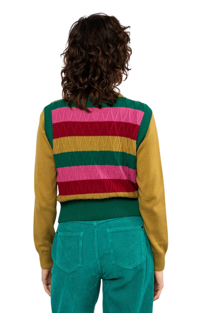 Blutsgeschwister spencer, Carnaby Candy, little party stripe knit