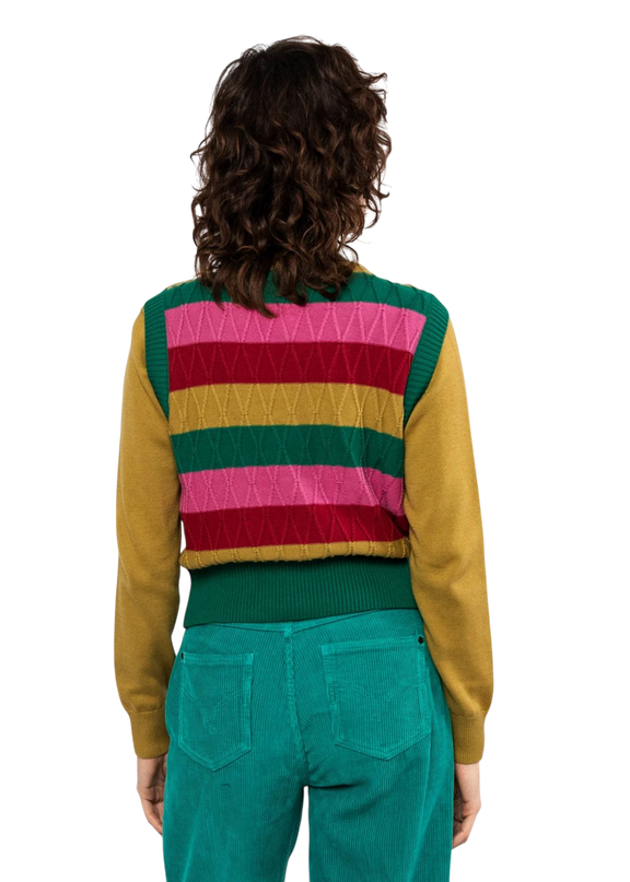 Blutsgeschwister spencer, Carnaby Candy, little party stripe knit