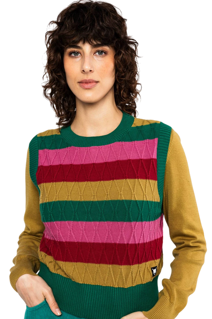 Blutsgeschwister spencer, Carnaby Candy, little party stripe knit