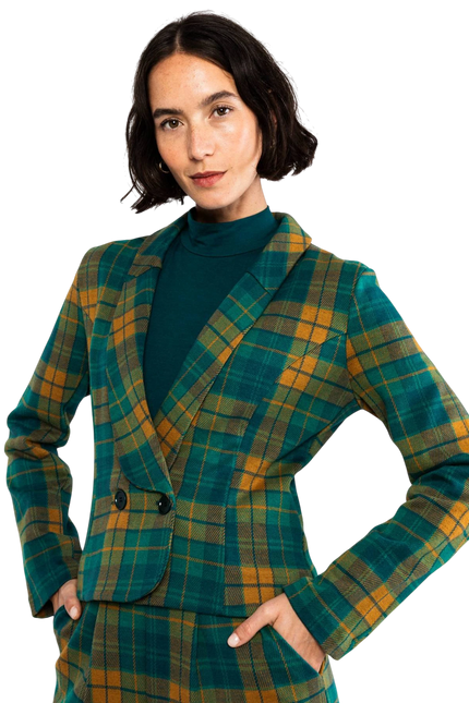 BLUTSGESCHWISTER BLAZER TAILORED THREADS, CLASSY SASSY CHECK