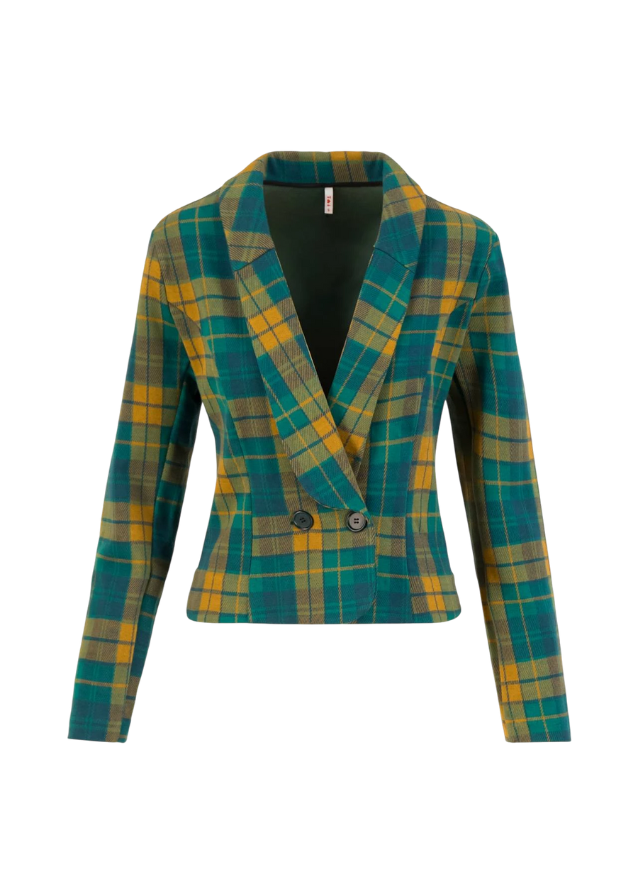 BLUTSGESCHWISTER BLAZER TAILORED THREADS, CLASSY SASSY CHECK