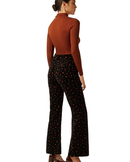 IDA FRONT ZIP PANTS NIVAL BLACK