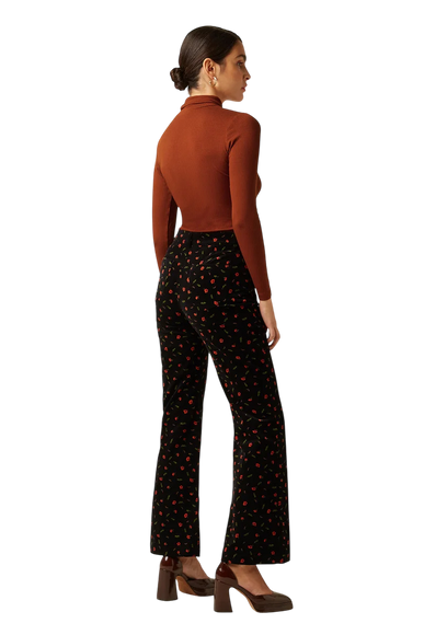 IDA FRONT ZIP PANTS NIVAL BLACK