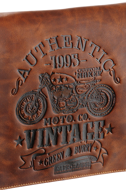 GREENBURRY CAFE RACER A4 KOERIERSTAS BRUIN LEER