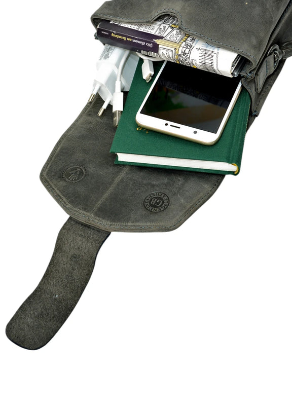 GREENBURRY BIKER HEUPTAS CHARCOAL LEER