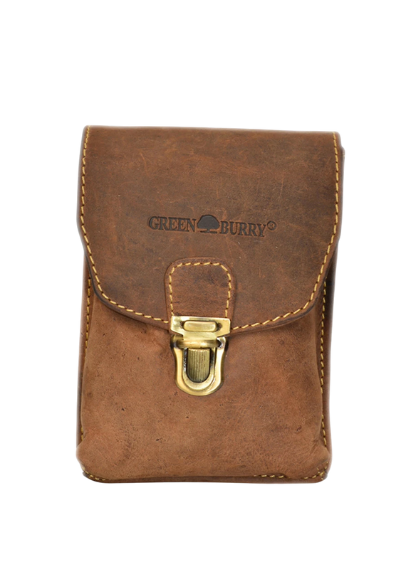 GREENBURRY BIKER HEUPTAS BRUIN LEER