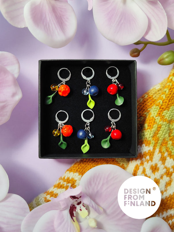DAUGHTER OF THE NORTH FOREST BERRY STITCH MARKER SET