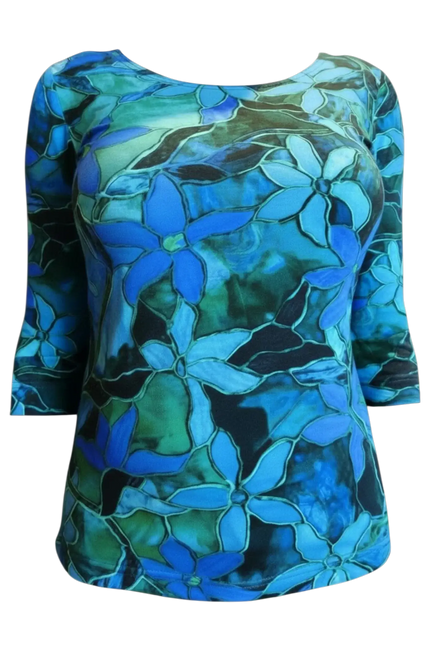 HEART BASIC SHIRT 3/4 SLEEVE TOP TPFA8 PETROL
