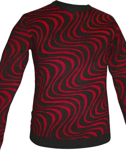 Linha Ondulada preto-vermelho