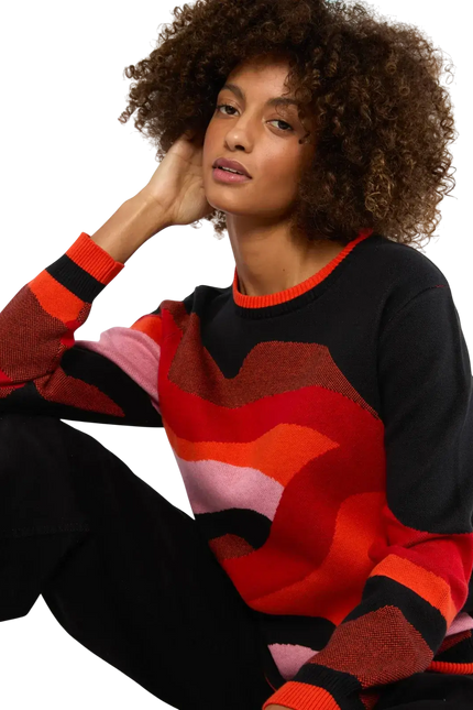 BLUTSGESCHWISTER trui Cosy Storyteller autumn wave