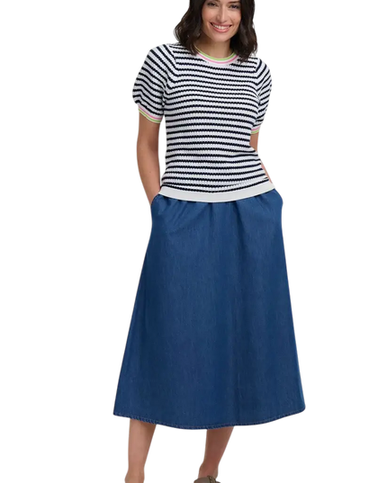 SUGAR HILL BRIGHTON MAGGIE LÉINE T, CORALINE KNOT TOP BÁN/OÍMHÉAL, STRÍOC NAUTICAL