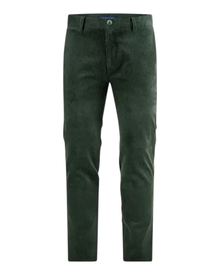 Pantaloni a coste verde scuro
