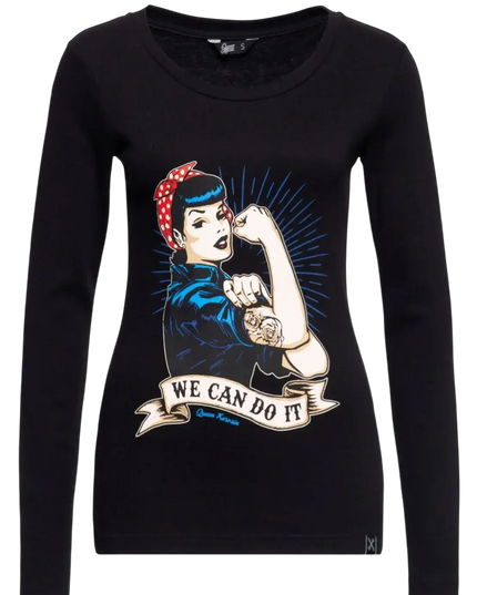 QUEEN KEROSIN TOP We Can Do It black
