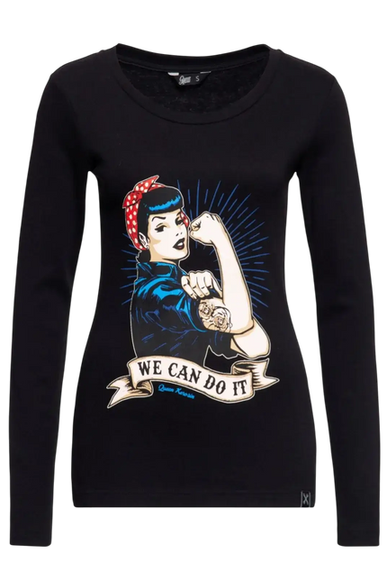 QUEEN KEROSIN TOP We Can Do It black