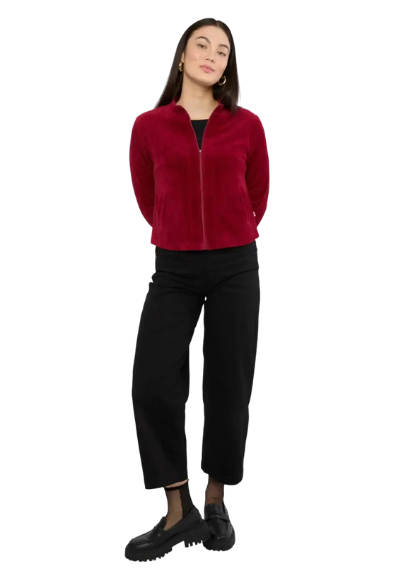 Jolly Zip Up feine Nadel rot