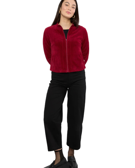 Jolly Zip Up fine needle red