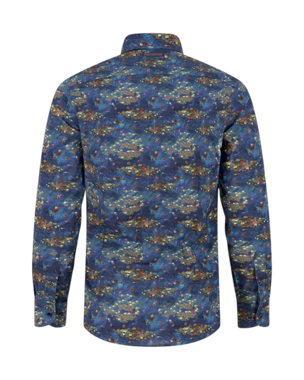 A FISH NAMED FRED BLOUSE WATER GARDEN, NIGHT SKY BLUE
