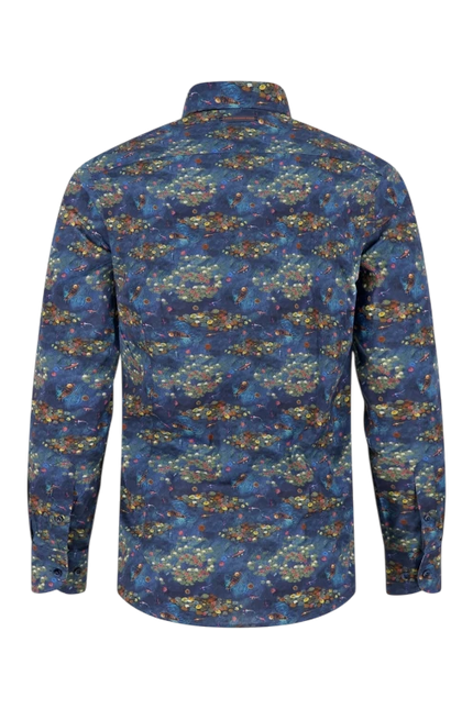 A FISH NAMED FRED BLOUSE WATER GARDEN, NIGHT SKY BLUE