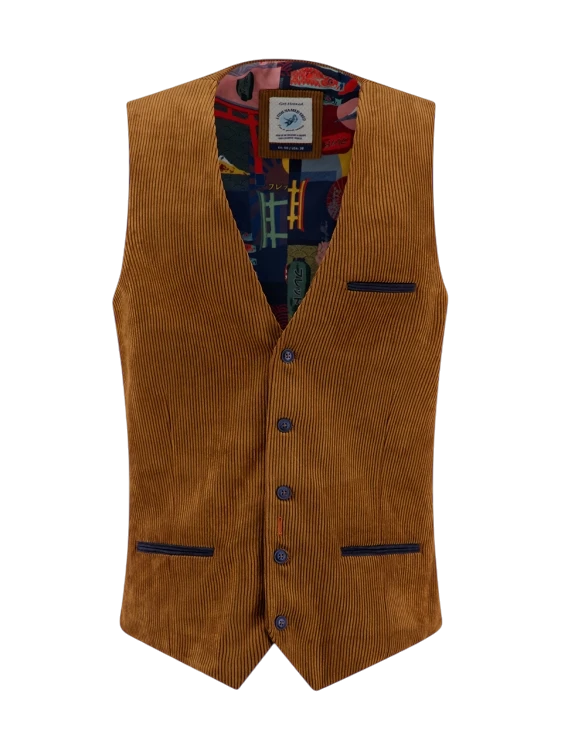A fish named Fred waistcoat rib, cognac