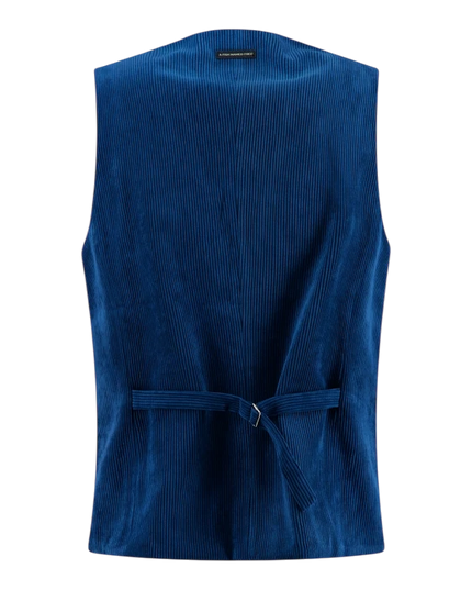 A fish named Fred waistcoat rib, night sky blue