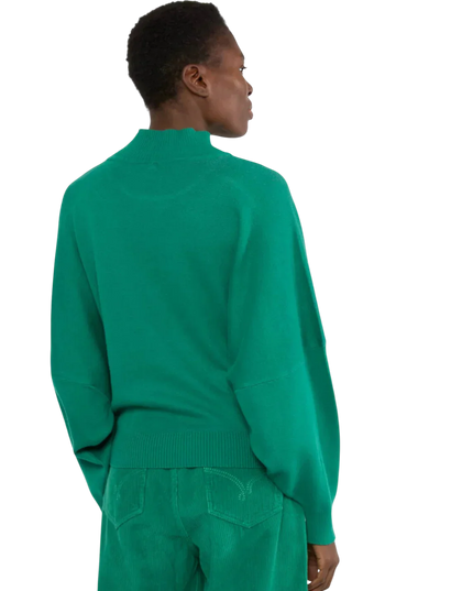 Diamond Loom Egg chunky pullover green