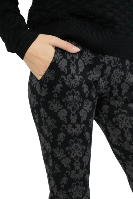 BLUTSGESCHWISTER broek On a Winters Day Flared princess tapestry black