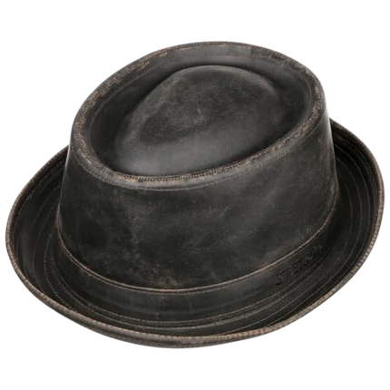 STETSON ODENTO PORK PIE HOED, GREY
